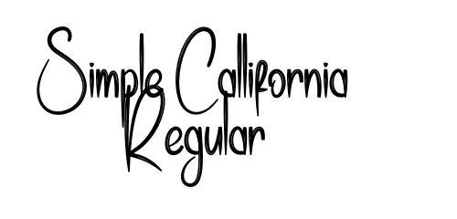 Simple Callifornia Regular font download