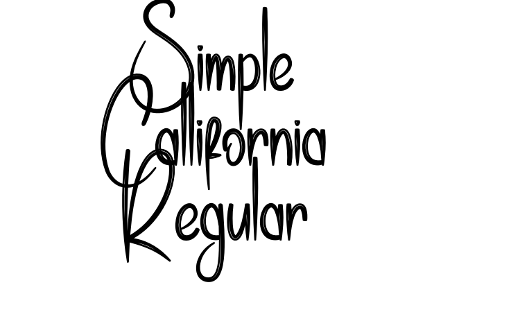 Simple Callifornia Regular Font