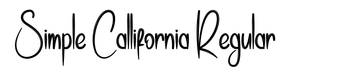 Simple Callifornia Regular font download