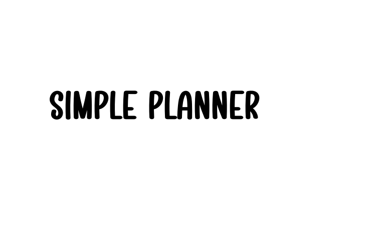 Simple Planner Font
