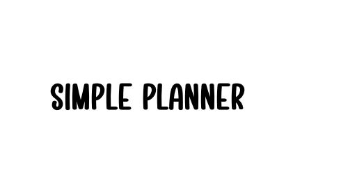 Simple Planner font