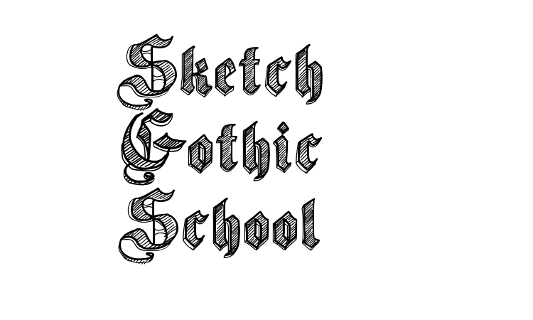 Sketch Gothic School Font