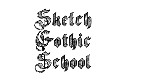 Sketch Gothic School font