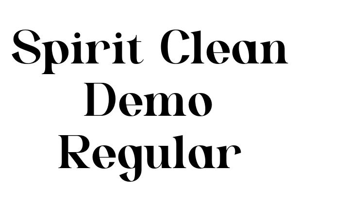 Spirit Clean Demo Regular font
