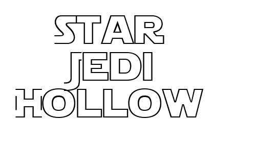 Star Jedi Hollow font