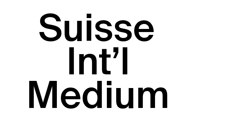 Suisse Int’l Medium Font