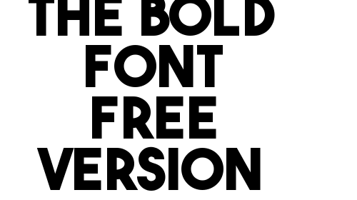 THE BOLD FONT FREE VERSION font