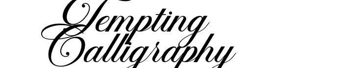 Tempting Calligraphy font download