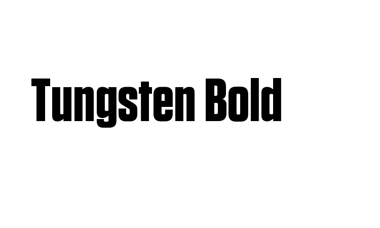 Tungsten Bold Font