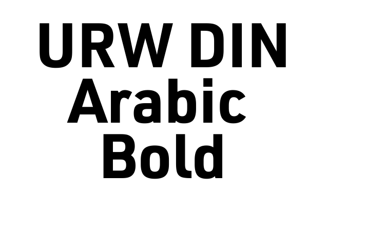 URW DIN Arabic Bold font
