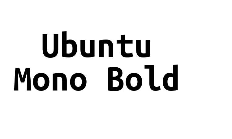 Ubuntu Mono Bold Font