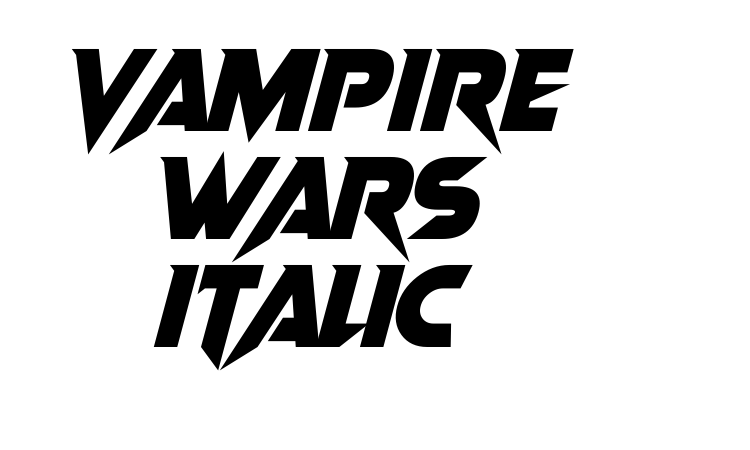 Vampire Wars Italic Font