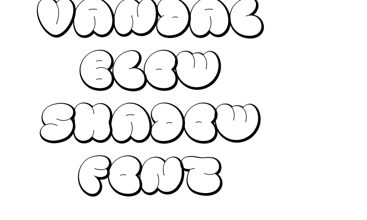 Vandal Blow Shadow Font font