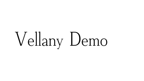 Vellany Demo font