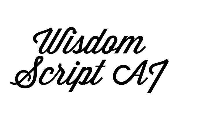 Wisdom Script AI Font