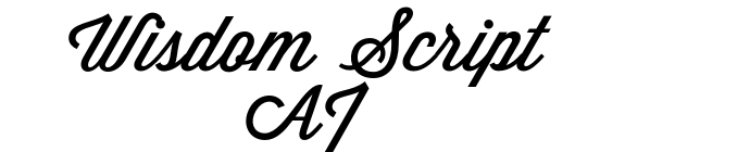 Wisdom Script AI font download