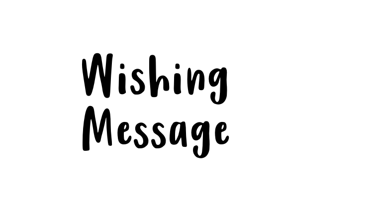 Wishing Message Font
