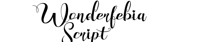 Wonderfebia Script font download