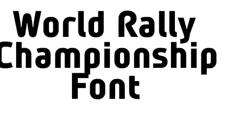 World Rally Championship Font