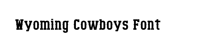 Wyoming Cowboys Font font download