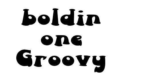 boldin one Groovy font download