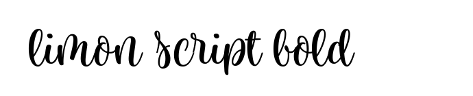 limon script bold font download