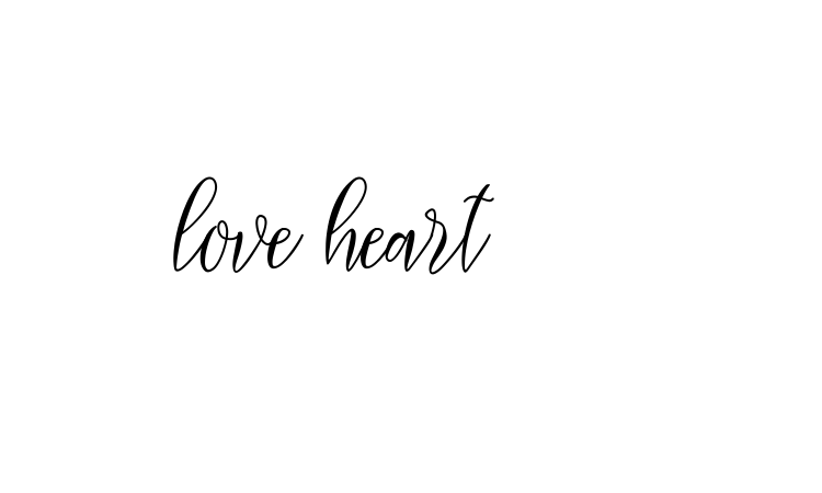 love heart font