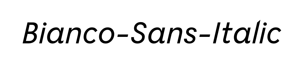 Bianco-Sans-Italic