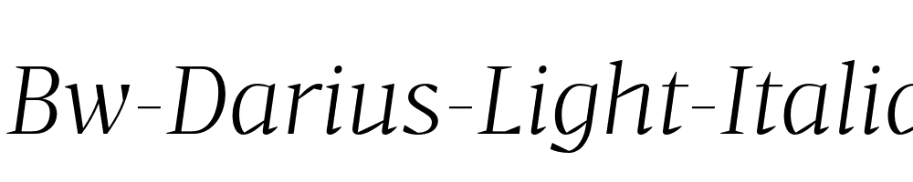 Bw-Darius-Light-Italic