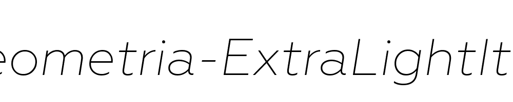 Geometria-ExtraLightItalic