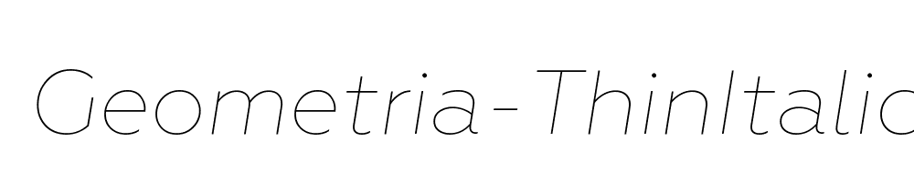 Geometria-ThinItalic