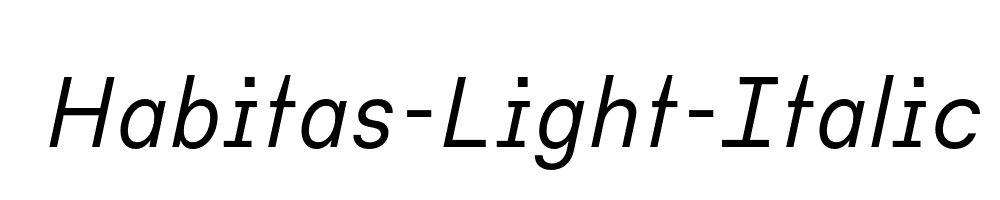 Habitas-Light-Italic