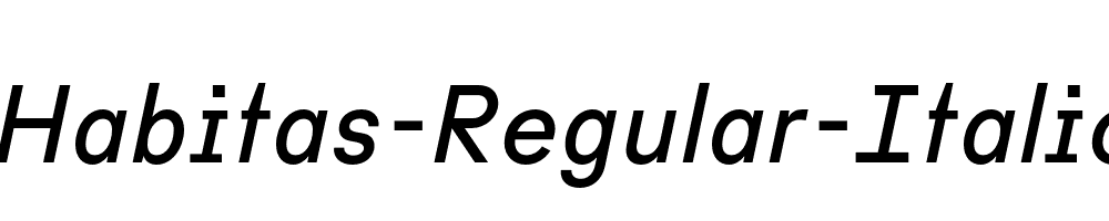 Habitas-Regular-Italic