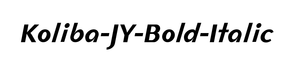 Koliba-JY-Bold-Italic