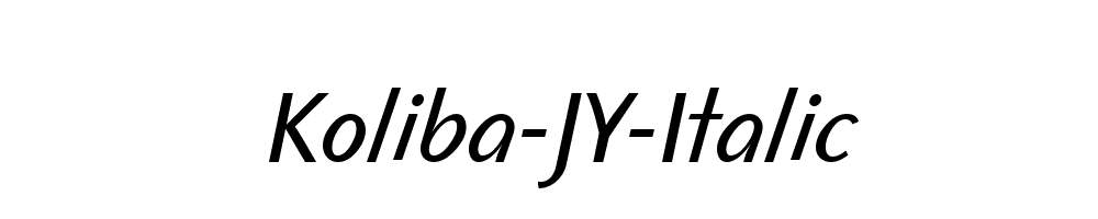 Koliba-JY-Italic