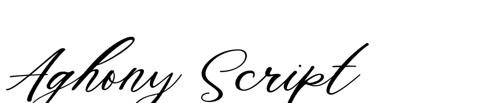 Aghony Script font family download free