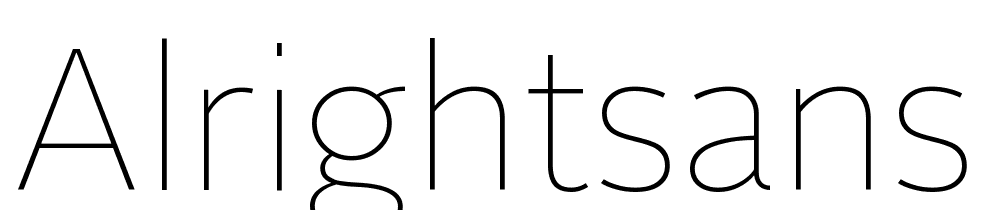 AlrightSans-ExtraThin font family download free