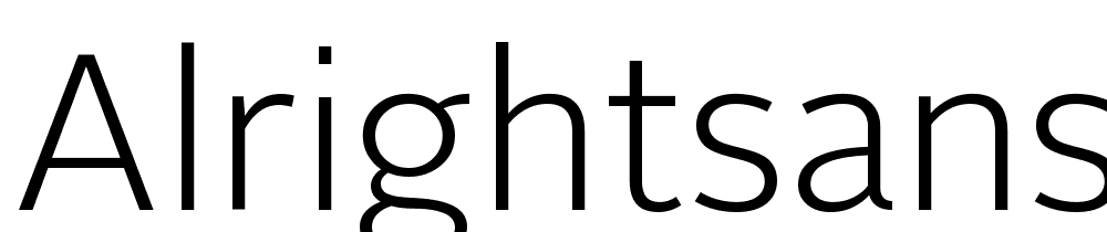 AlrightSans-Light font family download free