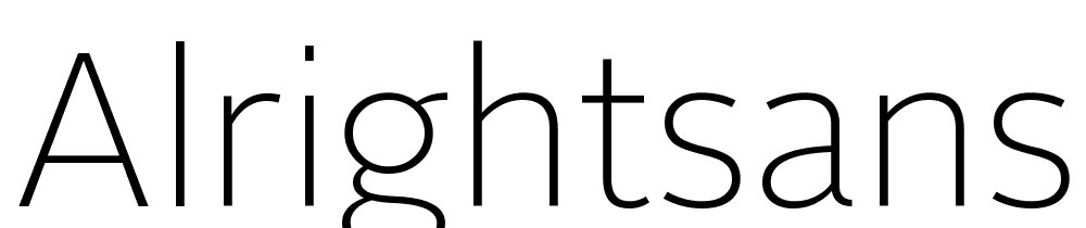 AlrightSans-Thin font family download free
