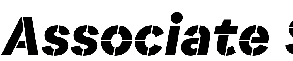 Associate-Sans-Stencil-Bold-Italic font family download free