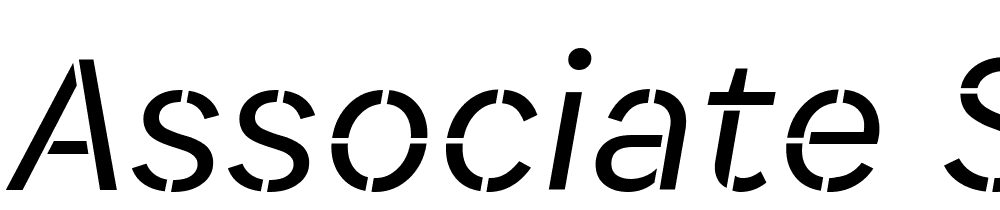 Associate-Sans-Stencil-Light-Italic font family download free