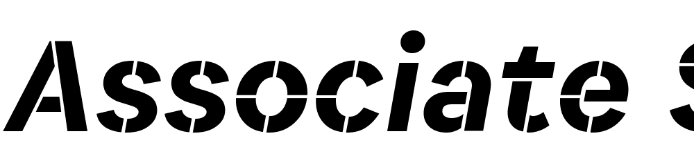 Associate-Sans-Stencil-Medium-Italic font family download free