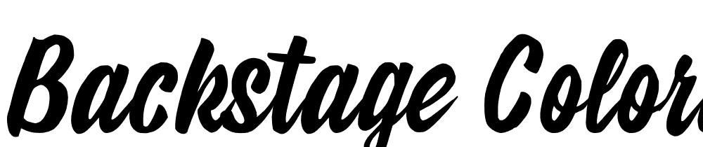 Backstage Colorize Script font family download free