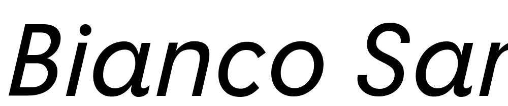 Bianco-Sans-Italic font family download free