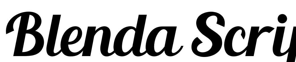 Blenda Script font family download free