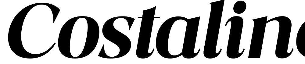 Costaline-Black-Italic font family download free