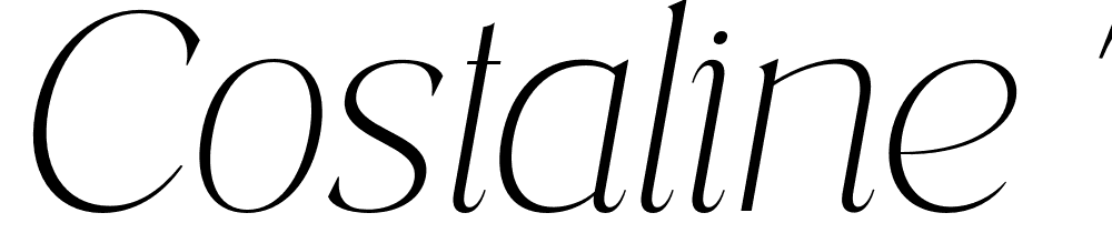 Costaline-Thin-Italic font family download free