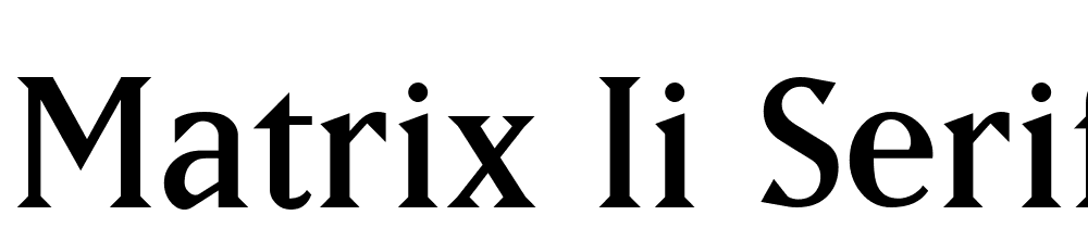 Matrix II Serif font family download free