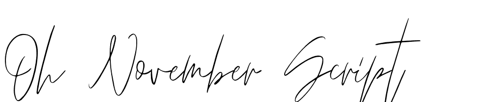 Oh November Script font family download free