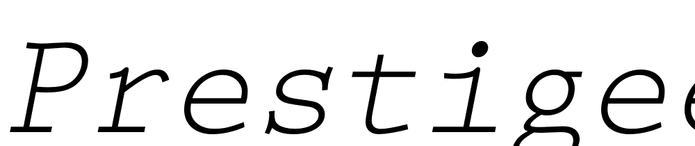 PrestigeEliMOT-Oblique font family download free